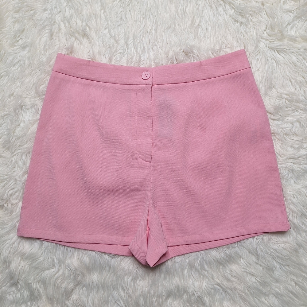NEW Pretty Little Thing Tall Baby Pink Tailored Shorts - Picture 4 of 11